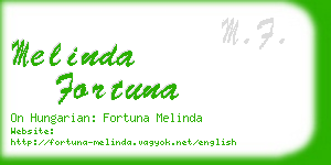 melinda fortuna business card